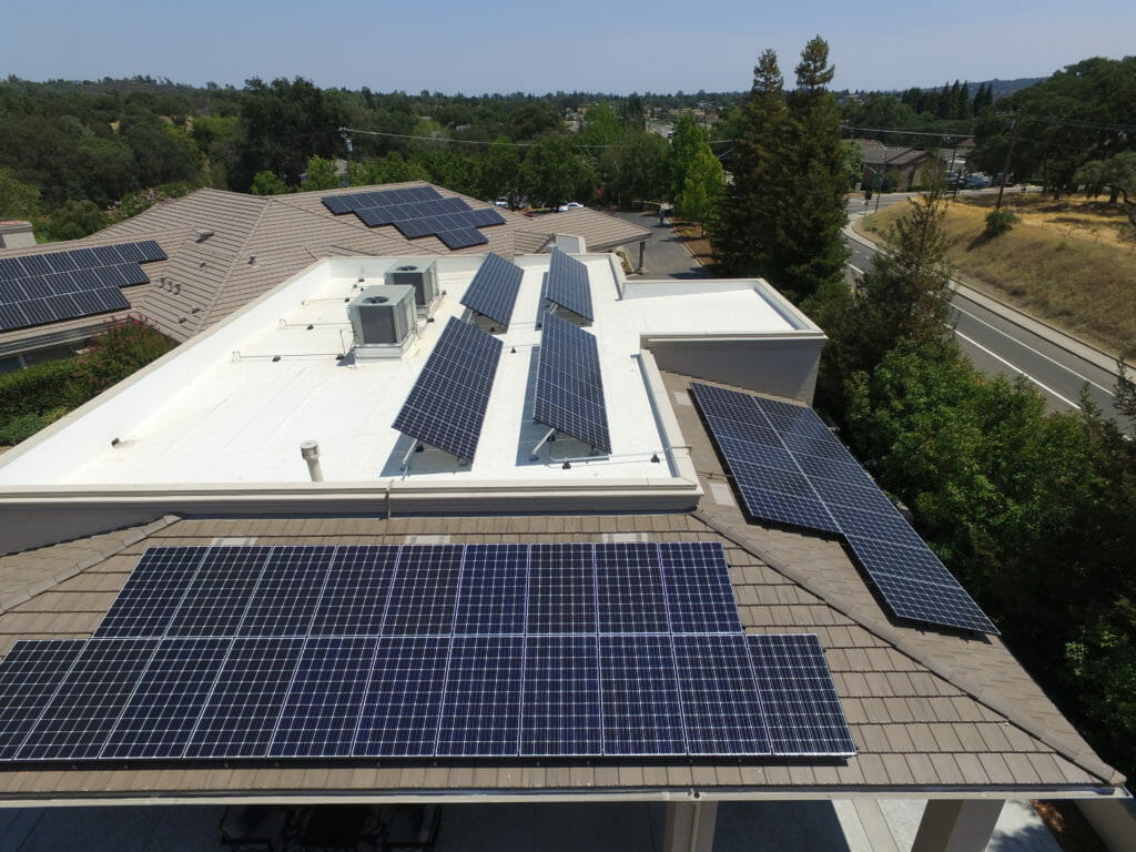 solar panel on multiple roofs