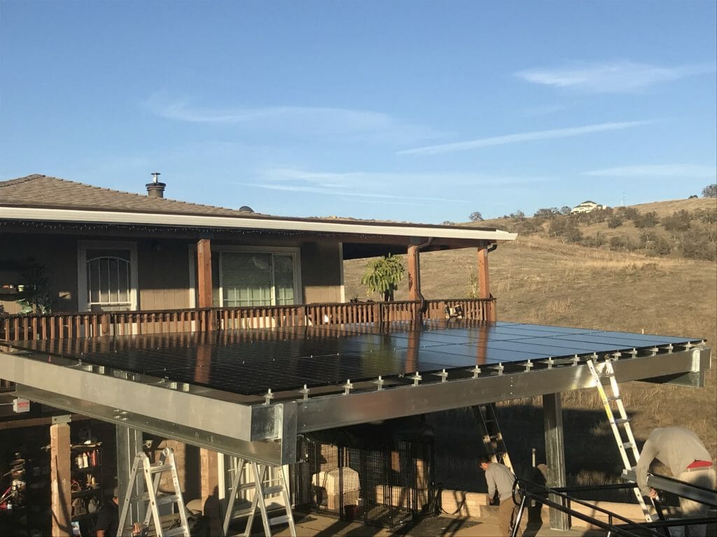 elevated solar array
