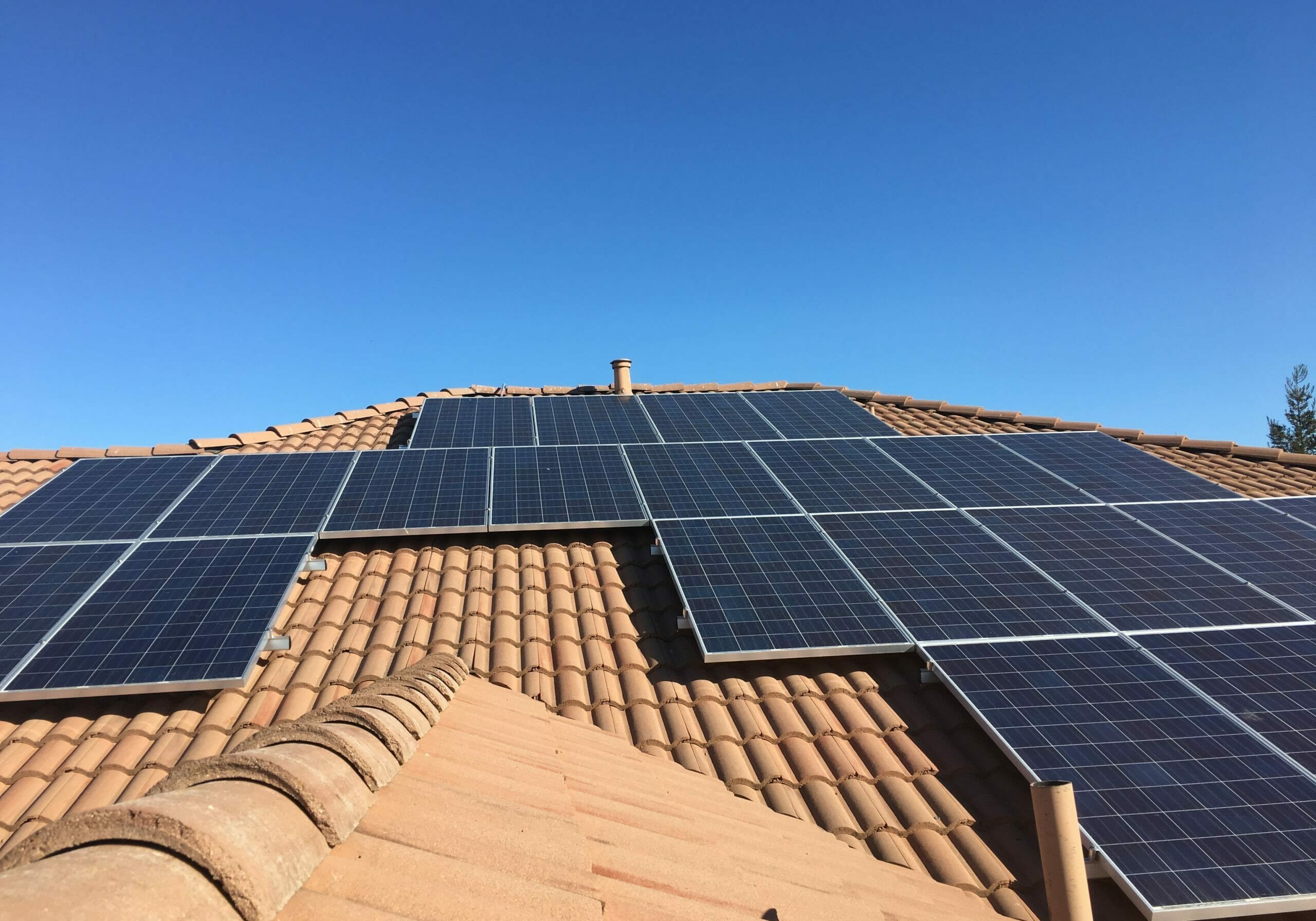 22 solar panels on roof